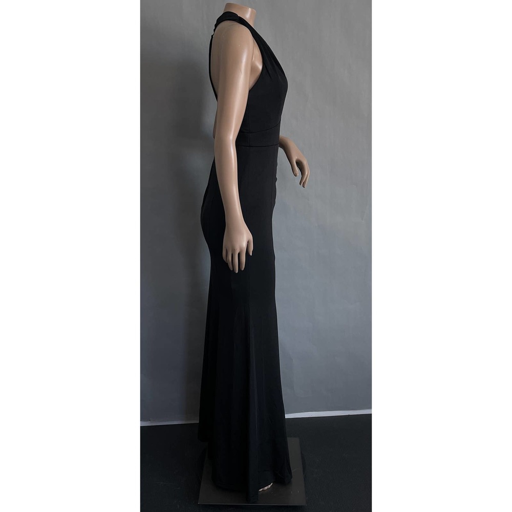 Lulus Dress Women S Tenth Avenue Black Ruched Halter Maxi Formal Event Maxi NWOT - Picture 9 of 13